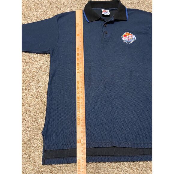 Vintage NFL Pro Bowl Hawaii 2000 Polo Shirt Black Blue Embroider Logo Size L - Picture 5 of 9